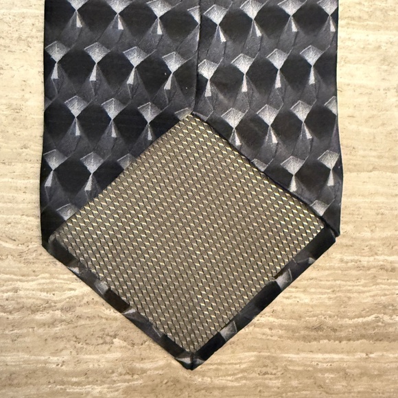 Bruno Piattelli Mens Tie Black & Gray 100% Silk Extra Long 64" - Picture 5 of 10